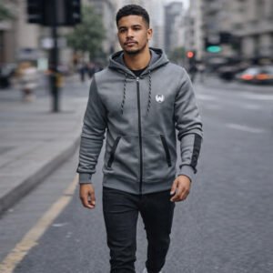 Grey Zip Hoodie