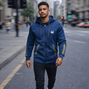 Navy Zip Hoodie